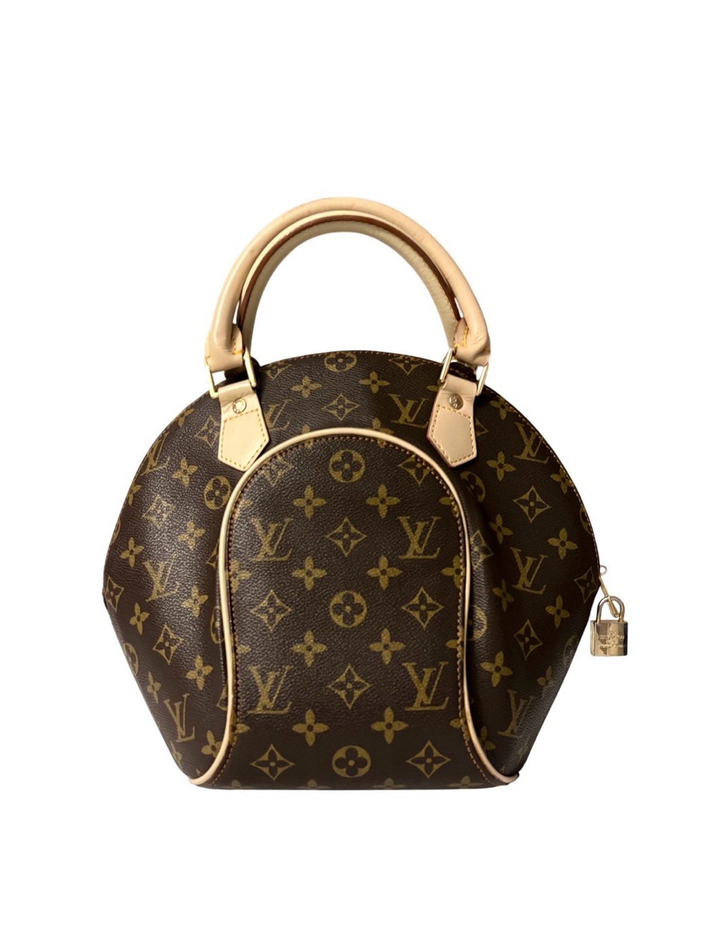 Louis Vuitton Brown Monogram Dome Satchel with Natural Vachetta Handles
